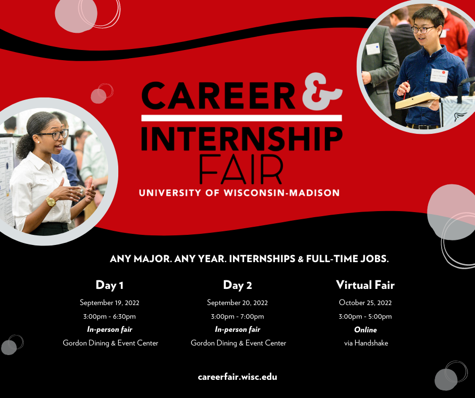 Career & Internship Fair – September 19-20, 2022 – Biology Major